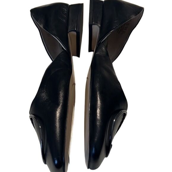 Franco Sarto Branza Black Leather Slip On Square Toe Loafers Size 7.5 New - Picture 5 of 10